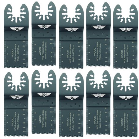 10 x 35 mm TopsTools FA35J_10 Lames de coupe à bois grossier à ajustement rapide compatibles avec Dewalt Stanley Black et Decker