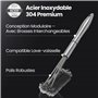 Brosse Barbecue 3-en-1 | Brosse Grille Barbecue avec Grattoir et Éponge Résistante à la Chaleur | Brosse Nettoyage Barbecue pour