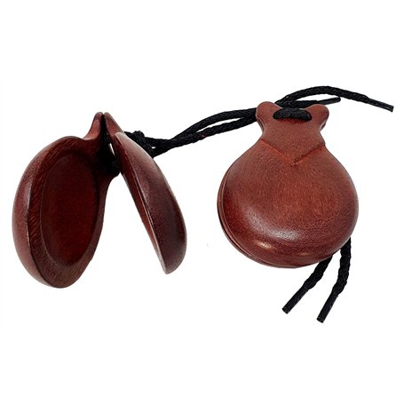 Castagnettes pour Danse Flamenco JALE 105-5 Bois Acajou Instrument Percussion Musique Bâtons Flamenca - rockmusic