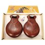 Castagnettes pour Danse Flamenco JALE 105-5 Bois Acajou Instrument Percussion Musique Bâtons Flamenca - rockmusic