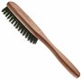 ZilberHaar - Brosse Cheveux & Barbe Long - 100% Poils Véritable de Sanglier Rigide de 1ere Coupe - Soin du Visage Hommes Compati