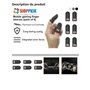 Mobile Phone Game Sleeve Finger, [6 Pack] Anti-Transpiration Respirant Finger Manches Écran Tactile Tir et Visée Sensibles - Fin