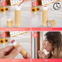 6PCS Tube de Rouge à Lèvres en Bambou 5ML Contenants Vides de Baume à Lèvres, Pot de Rouge à Lèvres avec 3 Pelles et Burette, Tu