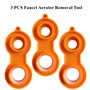 T TAKONE Perlator Clé 3 pièces Outil pour enlever les aérateurs de robinet en plastique Clé de buse de mélange Convient pour aér
