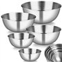 Gucass Cul de Poule Inox Lot de 5 Saladiers de tailles Empilables - 0