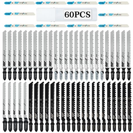 WUSBOO Lot de 60 Lames de scie sauteuse