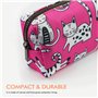 LParkin Trousse de Toilette pour Chat Rose avec Trousse de Toilette pour Adolescents - Cadeau pour Les Amoureux de Chat