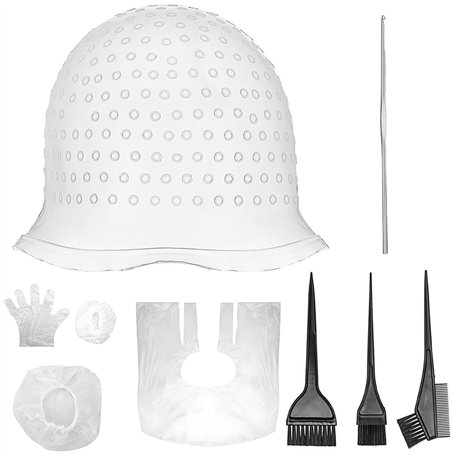 Guyode Bonnet Meches Cheveux Silicone Hair Bonnet Réutilisable Meches Cheveux Doux et Facile à Nettoyer S'applique à Accessoires