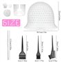 Guyode Bonnet Meches Cheveux Silicone Hair Bonnet Réutilisable Meches Cheveux Doux et Facile à Nettoyer S'applique à Accessoires