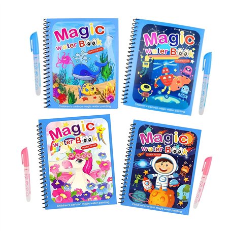 GEFIRE 4 Pièces Livres de Dessin Magique de l'eau