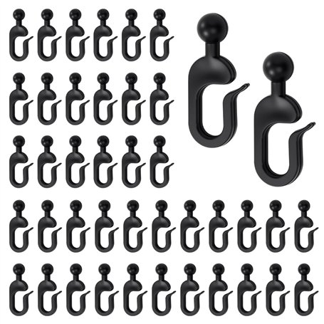 FuxFuis 50 PCS Crochets de Rideau en Plastique
