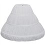 YYKSYDPT Crinolina Jupon pour fille avec 3 cercles Jupes Accessoires Cordon de serrage Doublure à la taille réglable Blanc 55 cm