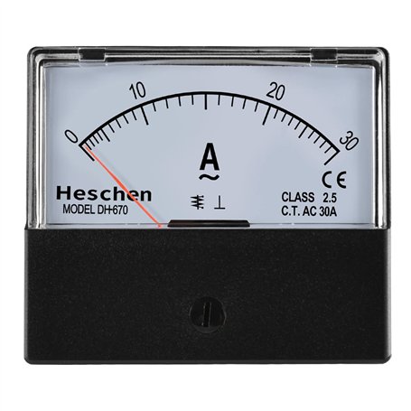 Heschen rectangle Panneau monté courant Mètre testeur Ampèremètre Dh-670 AC 0–30 A Classe 2