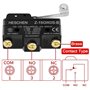 Heschen Micro interrupteur Z-15GW2S-B levier de rouleau de charnière en acier inoxydable 3 bornes à vis 0,5 mm écart de contact 