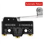 Heschen Micro interrupteur Z-15GW2S-B levier de rouleau de charnière en acier inoxydable 3 bornes à vis 0,5 mm écart de contact 