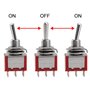 Heschen Lot de 2 interrupteurs à bascule miniatures MTS-303 ON-OFF-ON 3PDT 9 broches, 2 A 250 V, 6 A 125 V