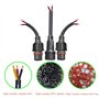 YETOR Connecteur étanche à 2 broches, connecteur tee à 2 broches ip68 à 2 broches avec 16 AWG 1 mâle 2 femelles, câble d'extensi