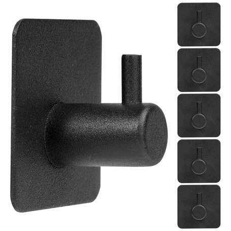 6 Pcs Crochet Adhesif Mural Noir