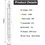 Dimmable Ampoule Halogène Crayon Blanc Chaud 2800K pour Spot de Bâtiment