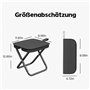 Tabouret de Jardin Noir Pliable jusqu'à 150 kg en Aluminium avec Sac de Transport - Chaise Pliante légère et Portable pour Le Ca