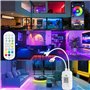 Ruban LED 20m, Bande Led Chambre 5050 RGB Led Ruban Lumineuse Flexible Multicolore avec Bluetooth APP Télécommande 24 Touches av