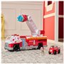 PAW Patrol - Pat Patrouille - Camion De Pompiers Fire Rescue - Voiture Figurine Marcus À Collectionner - Effets Sonores Et Lumin