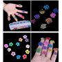 Accessoires pour nail art 12 couleurs tridimensionnelles fleurs séchées 60 étoiles plus 60 cinq fleurs