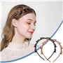 2 Pièces Serre Têtes avec Pinces Épingle à Cheveux à Double Frange Hairpin Headband Serre Tete Pince Bijoux Cheveux Pinces à Che