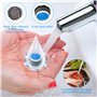 GZYYANG 12 Pièces Mousseur Robinet, Plastique Filtre Robinet, M21.5 Mousseur Robinet Cuisine, Insert de Filtre de Robinet Avec 2