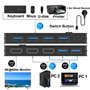 KVM Switch 2 PC 1 Monitor HDMI2.1 with 3 USB3.0 Devices