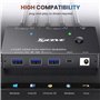 YOUTINGHDAV KVM Switch HDMI 8K@60Hz 4K@120Hz, KVM Switch 2 PC 1 Monitor HDMI2.1 with 3 USB3.0 Devices, HDR 10, HDCP 2.3, Wired R