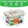 Boîtes de Rangement pour Médicaments Boîte à Pharmacies en Plastique Transparent Visible A