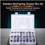 Boîte de goupille à Ressort,280pcs goupilles de Tension de Ressort d'acier Inoxydable Ont placé M1.5 M2 M2.5 M3 M5 M6 M8 avec la