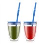 BODUM K11849-448SA-448-Y21 PAVINA TO GO Set 2 gobelets double paroi plastique