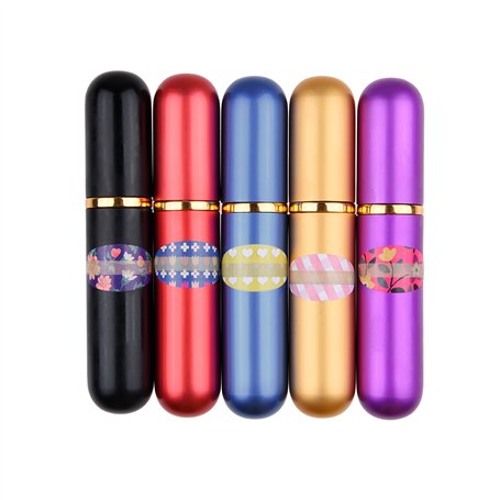 Tubes d'inhalateur - Aluminium et Verre - l'utilisation d'aromathérapie à l'huile Essentielle de Bricolage - 5 Tubes inhalateurs