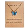 wojonifuiliy Chaîne bohème papillon pour femme - Collier pour femme - Charme vintage - Chaîne animal - Pendentif clavicule - Col