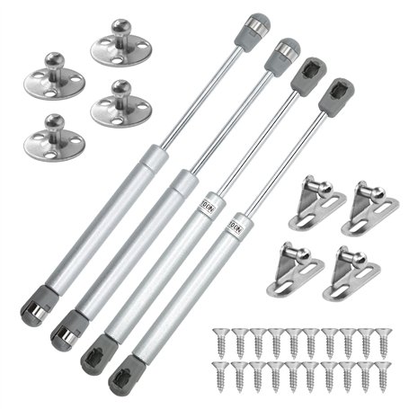 Verin a Gaz 4PCS 100N Pistons Charnières Verin Meuble Verin Porte Cuisine Amortisseur à Gaz Hydraulique Ressort Charnières de Co