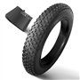 OUXI 20x4.0 Fat Tire Tube, Fat Tire Résistant à la Crevaison avec Chambre à air, Pneu de Remplacement VTT Pliable, Pneu Fat Bike