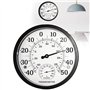 Nizirioo Grand thermomètre 2 en 1 pour l'intérieur et l'extérieur - Analogique - 25