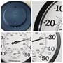 Nizirioo Grand thermomètre 2 en 1 pour l'intérieur et l'extérieur - Analogique - 25,4 cm - Avec hygromètre - Facile à lire - The