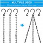 6 Ensembles 50 cm Chaîne de Suspension, Chaîne en Métal de Suspension Plante Panier Pot de Fleurs, Porte Plantes Intérieur Ou Ex