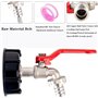 HUFHNWSO Raccord Cuve 1000 litres,S60x6 IBC Adaptateur 1000l, Bouchon1000l Plastique 1/2", Robinet Vanne, Matériel d'Arrosage po