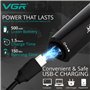 VGR Tondeuse Nez et Oreille 2 en 1 pour Homme - Fixation Sourcils/Corps - Étanchéité IPX5 - Batterie rechargeable de 150 min - É