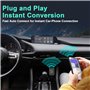 Adaptateur Carplay Sans Fil, Adaptateur Bluetooth Voiture,2 en 1 Pour Adaptateur Sans fil Car play Voiture et Android Auto, Comp