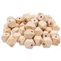 60 Pièces Perles en Bois Octogonales，Perles en Bois Naturel à Enfiler，pour la Fabrication de Bracelets
