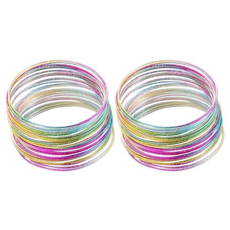 FDGGT Bracelets Multi-Boucles Colorés 2 Pièces