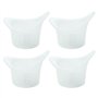 4 Morceaux De Tasse De Lavage Pour Les Yeux En Silicone Blanc