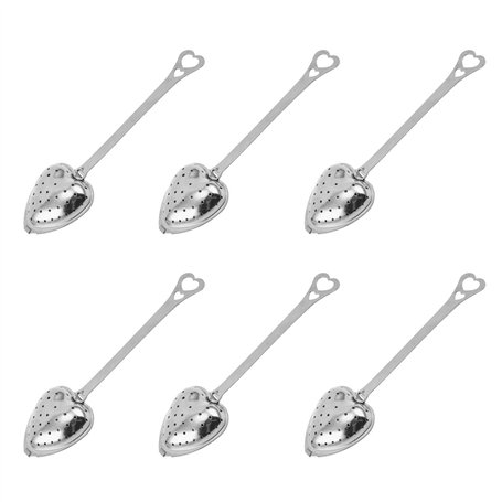 6 Morceaux De Cuillère De Filtre À Thé en Forme De Cœur