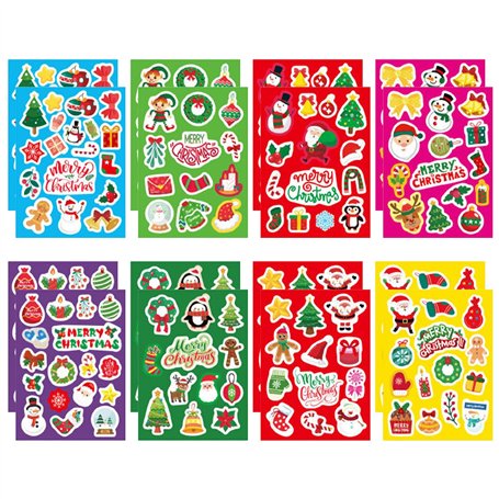 Lot de 226 autocollants de Noël