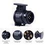 COACOM 1 Pièce Adaptateur Remorque 13 à 7 Broches Mini Adaptateur Étanche 12V Convertisseur de Prise pour Remorque, Camion, Camp